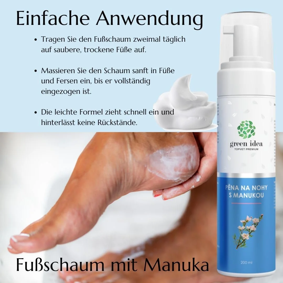 Пенка для ног Green idea Foot Foam с манукой, мочевиной и пантенолом 200 мл, фото №7