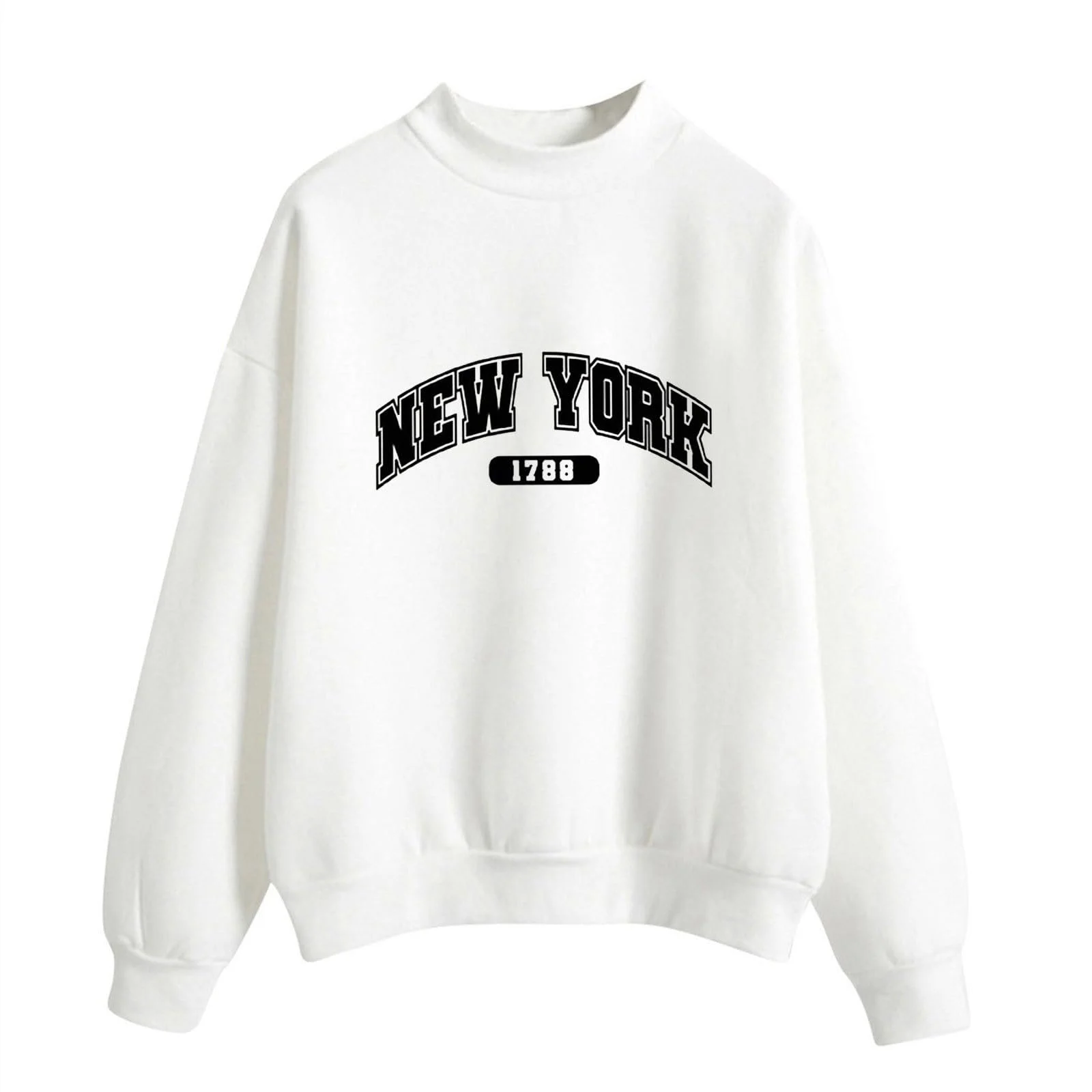 Женский Свитер Осень Зимний Длинный Рукав Без Капюшона Теплый Черный, фото №1