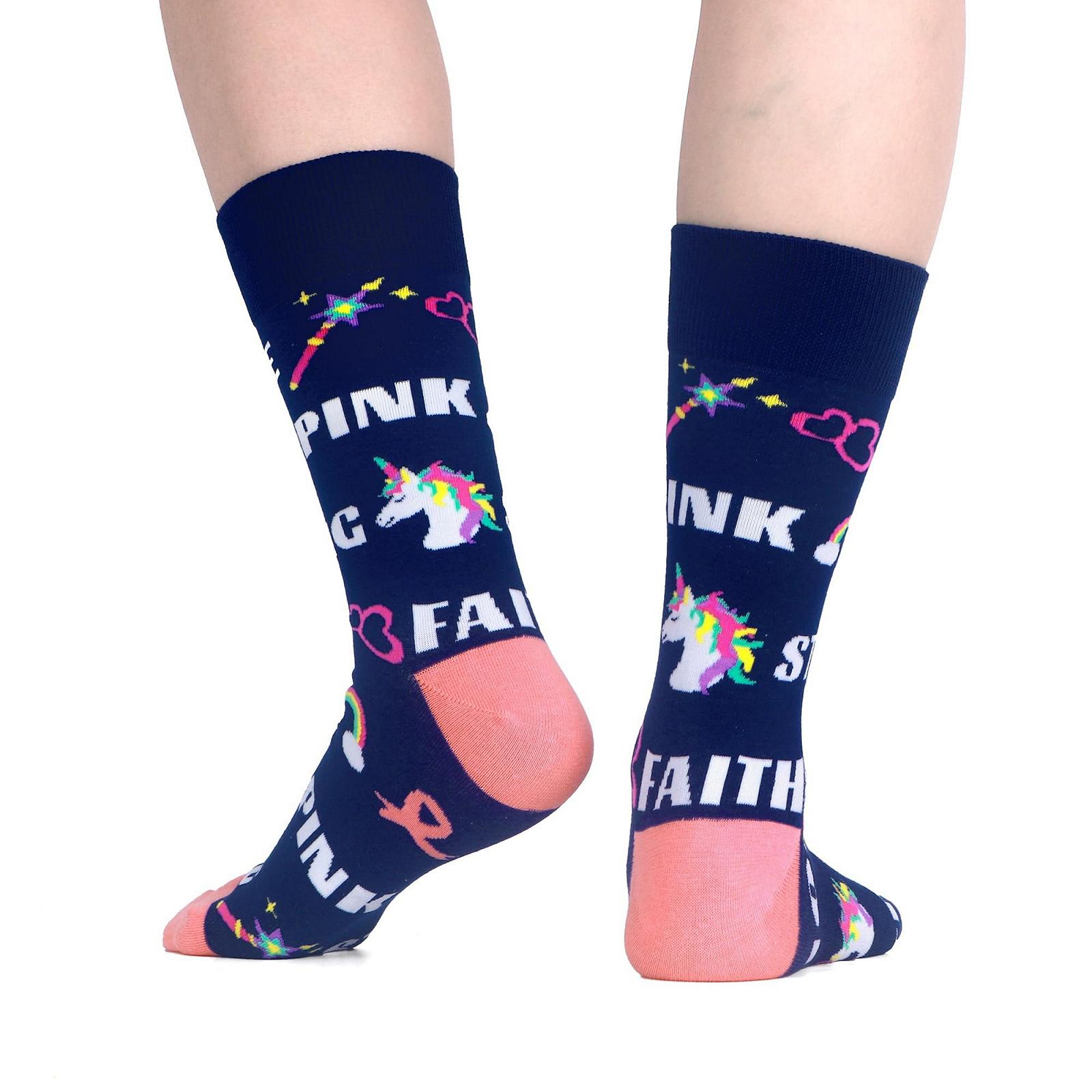 Носки WeciBor 5 пар забавные цветные женские носки с забавным мотивом, разноцветные хлопковые носки, фото №7