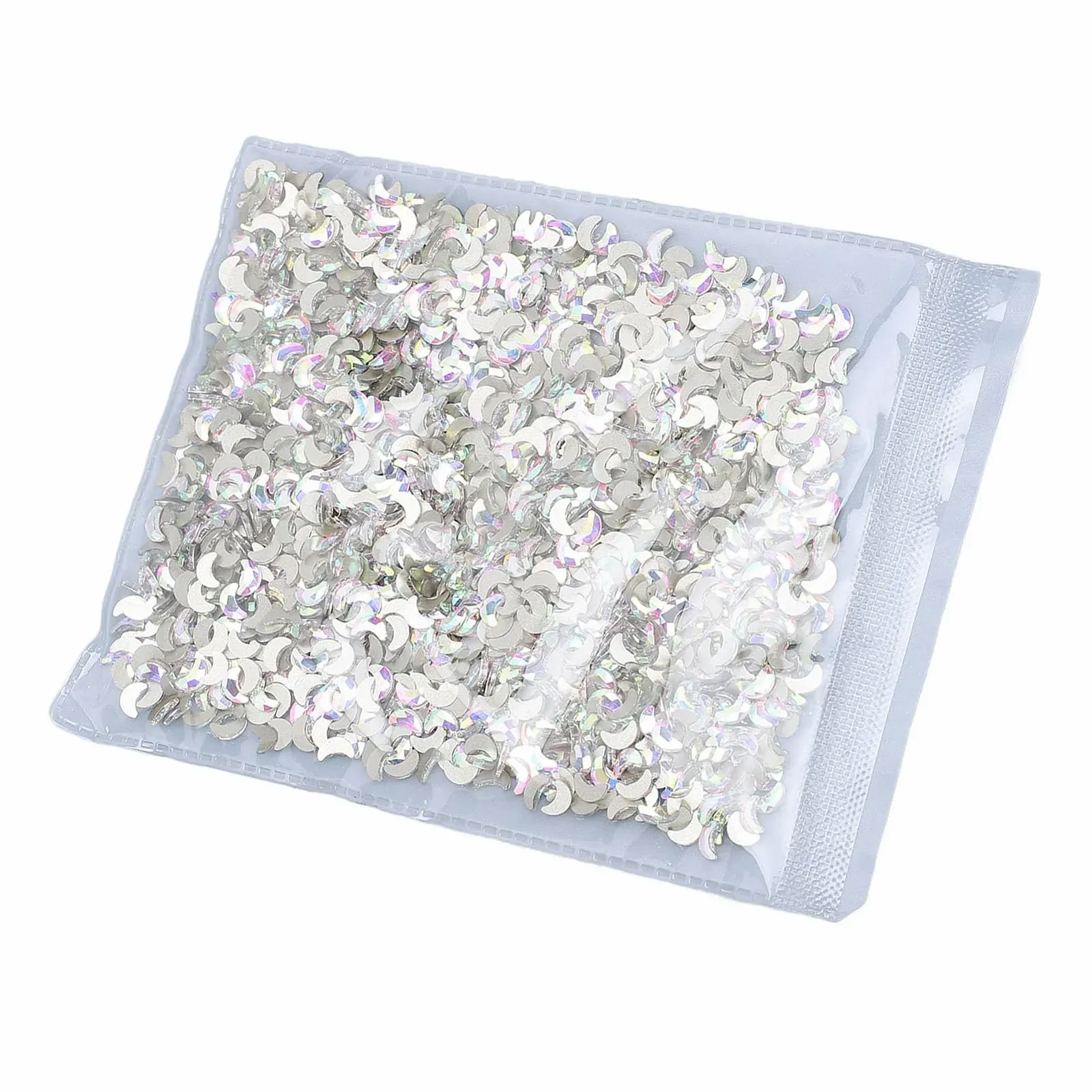 Набор Бриллиантов для Ногтей Moon Glitter, Форма Полумесяца с Плоской Задней Стенкой, фото №9