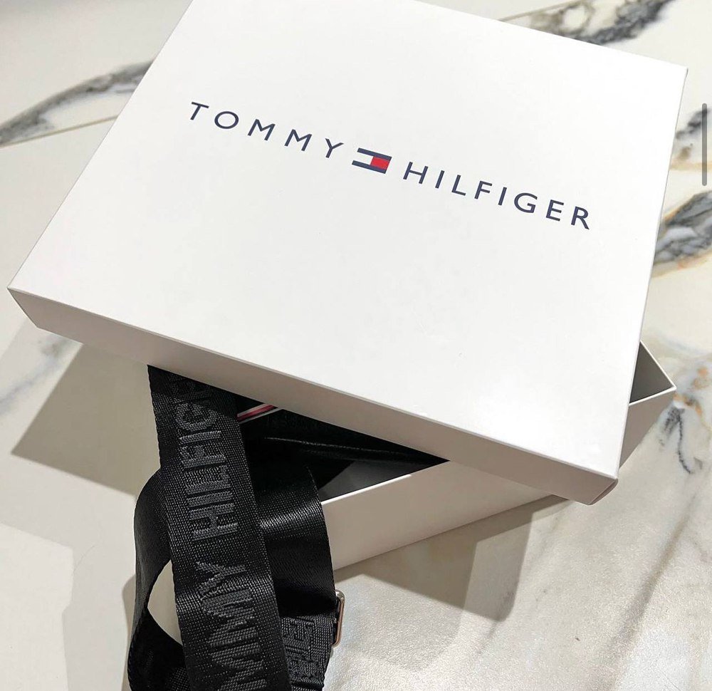 Чоловіча сумка через плече чорна Tommy Hilfiger в подарунковій упаковці Томмі Хілфігер, фото №2