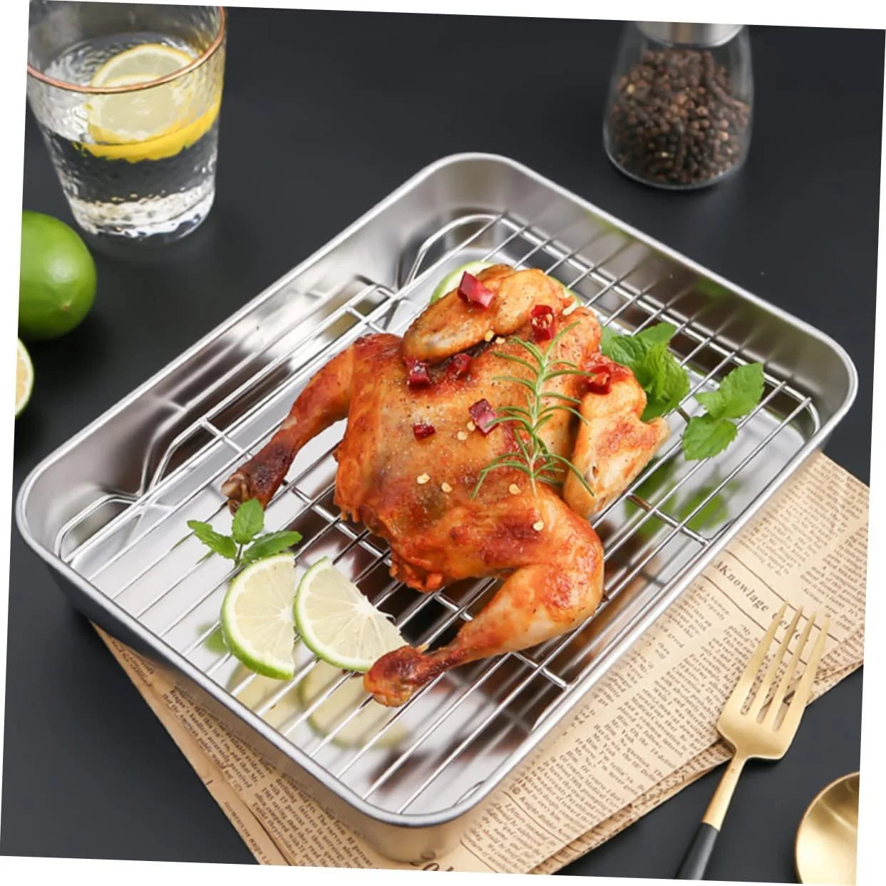 Противень Zerodeko Нержавеющая сталь японский стиль для гриля и запекания, фото №9