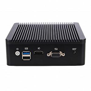 Міні ПК HUNSN RC01 J1900 4 x Intel I211 LAN 2 x USB HDMI VGA SIM Slot Barebone System synthetic.ua - Фото 1