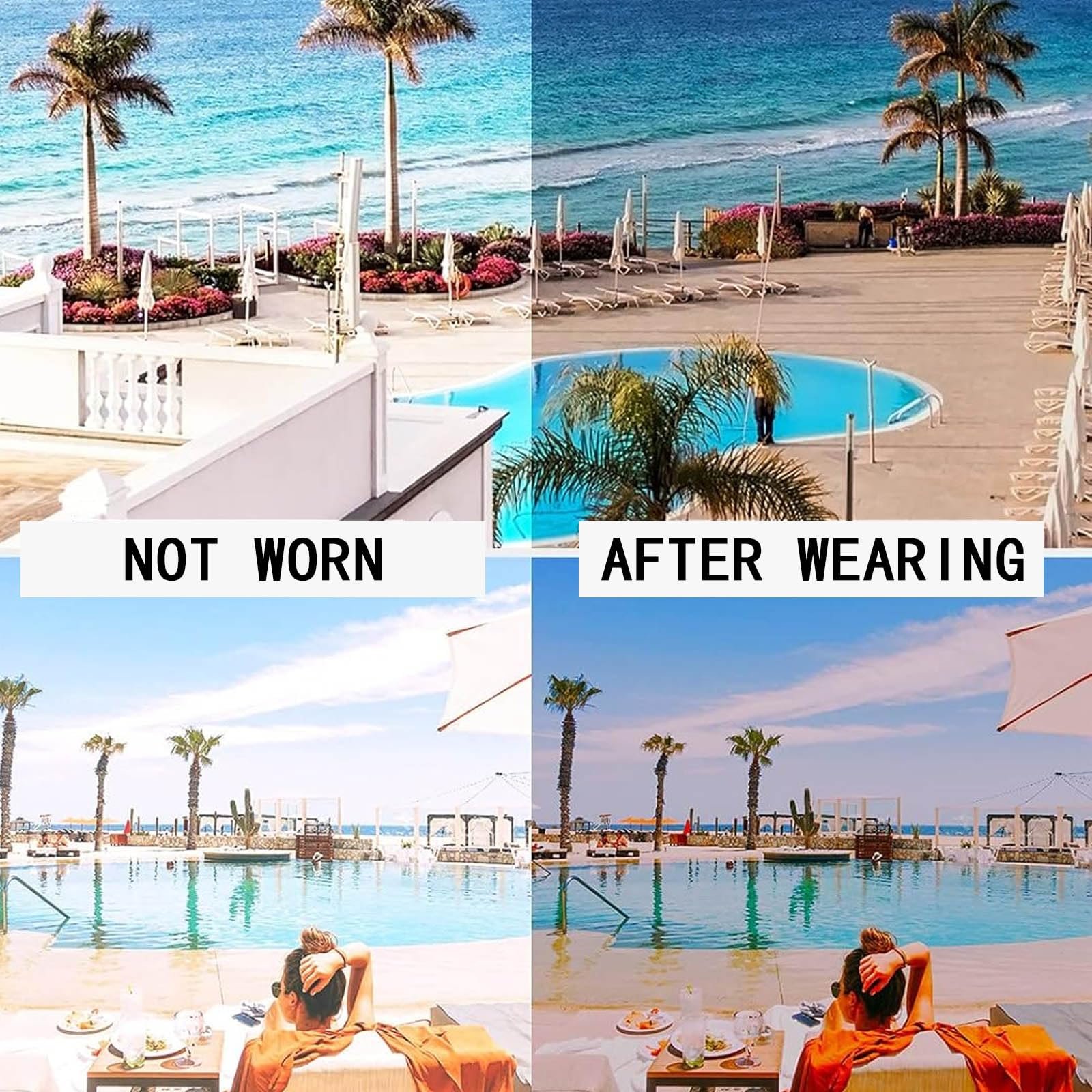 Сонцезахисні окуляри JCUGSBS Жіночі Вінтажні Прямокутні Сонцезахисні окуляри 90-х, фото №5