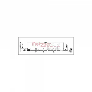 Гальмівний шланг METZGER 4112047 GREENPARTS для IVECO, задня вісь зліва - Фото 1