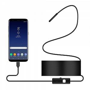 Эндоскоп Ghopy 3 в 1 USB, 2M IP67 водонепроницаемая камера-эндоскоп с 8 регулируемыми светодиодными лампами и змеевидным кабелем для смартфонов/ПК/ноутбуков/компьютеров, Android iOS (Hardline) - Фото 1