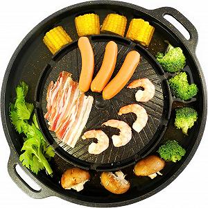 Сковорода-гриль TomYang BBQ Camping Pan Thai Grill & Hot Pot, Korean BBQ Grill, Mookata Thai Hot Pot - Фото 1