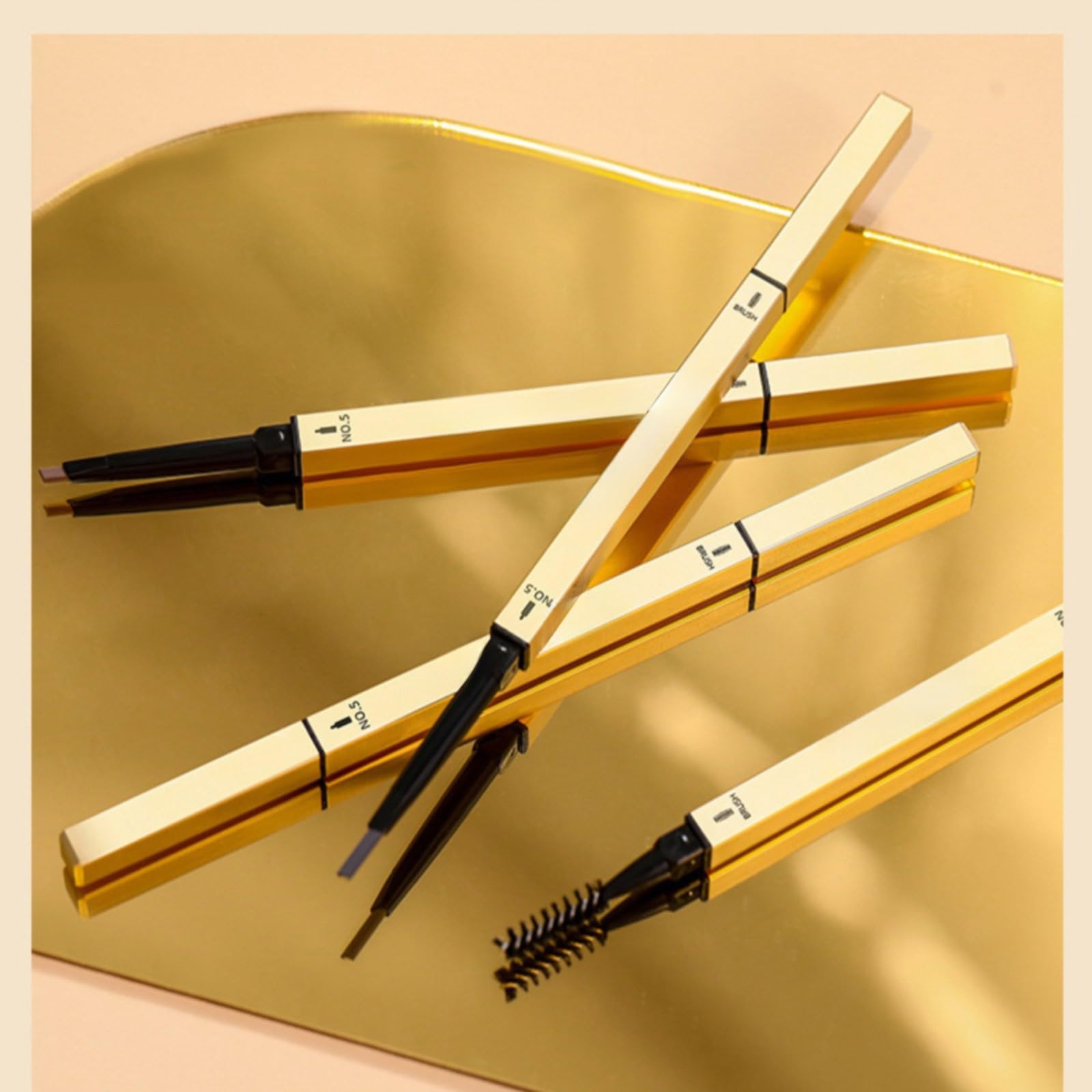 Карандаш для бровей Machen Künstlicher Bart с кисточкой водостойкий (кофе, универсальный), фото №3