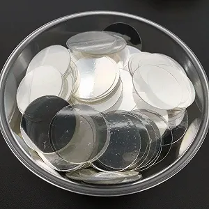 Блестки Плоские Круглые с 1 отверстием сбоку - как на картинке - 25 мм, 60 шт, 10 г - Фото 1