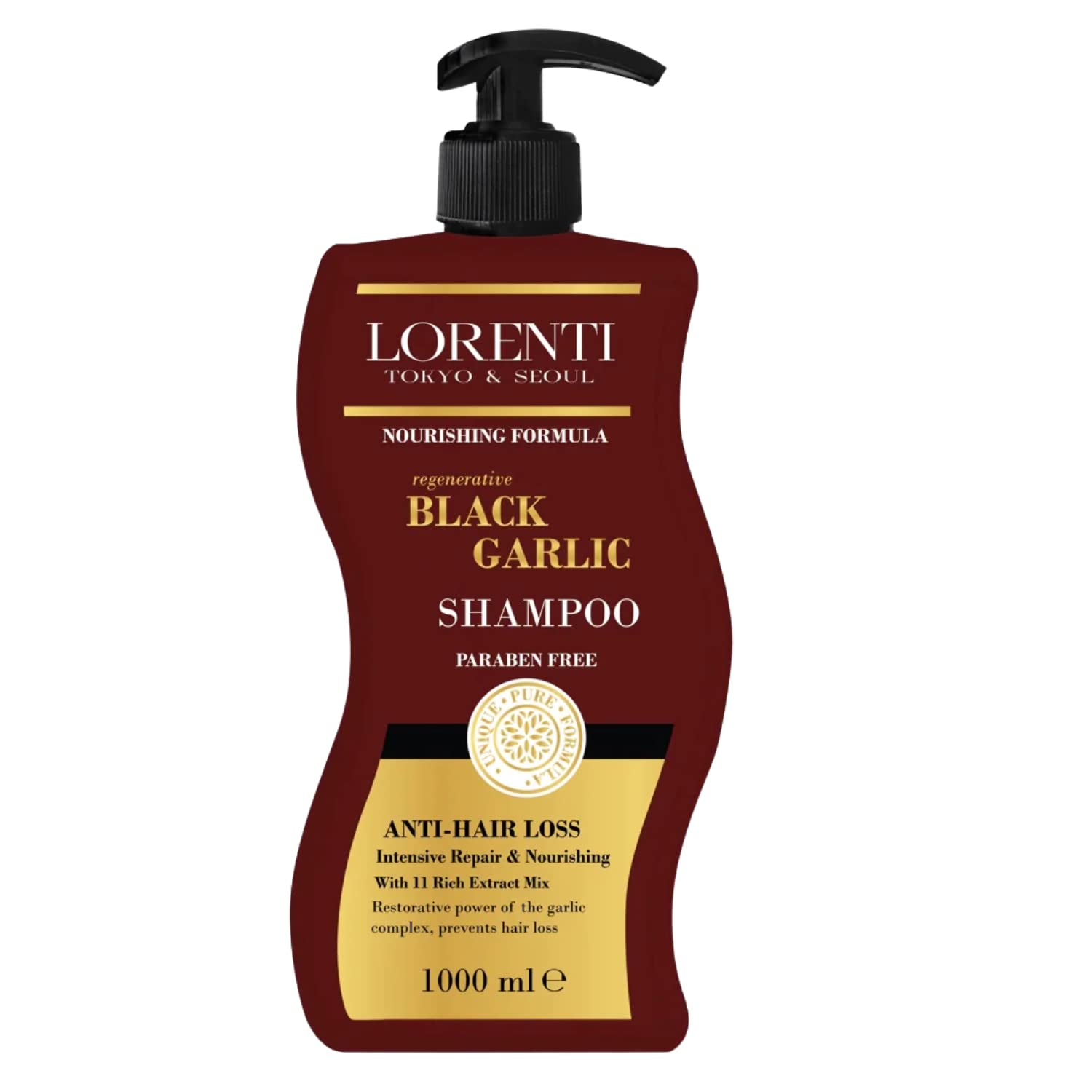 Шампунь Lorenti Hair Black Garlik 1000 мл, фото №1