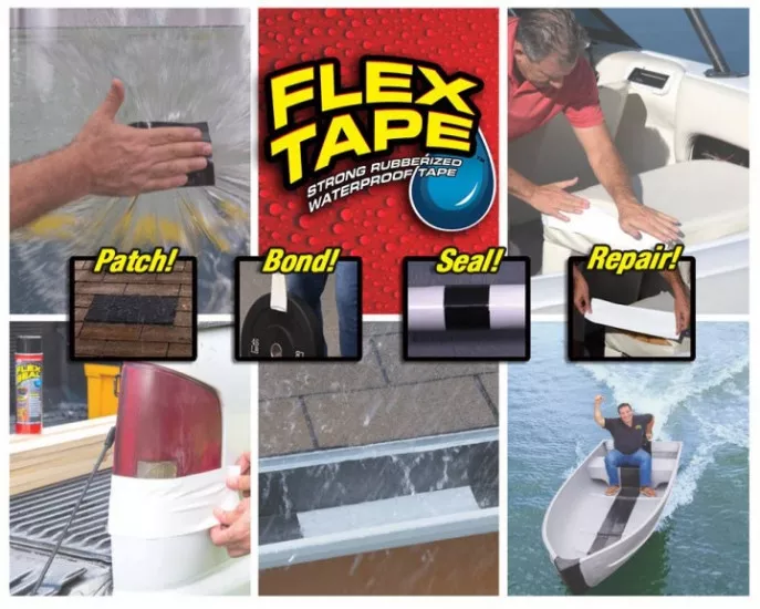 Flex Tape водонепроницаемая клейкая лента скотч 10 х 150 см, фото №3