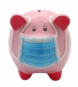 Скарбничка Свинка в масці Керамічна 16 см synthetic.ua - Фото 1