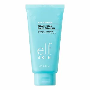 Очищающее средство для лица e.l.f. SKIN Holy Hydration! Clean Freak Daily Cleanser, Увлажняющее средство для лица с гиалуроновой кислотой, 162 мл - Фото 1