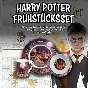 Набор для завтрака United Labels Harry Potter Детский с мотивом Хогвартс, фарфоровый synthetic.ua - Фото 1