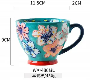 Чашка Керамічна Ручної роботи Зелений - Фото 1