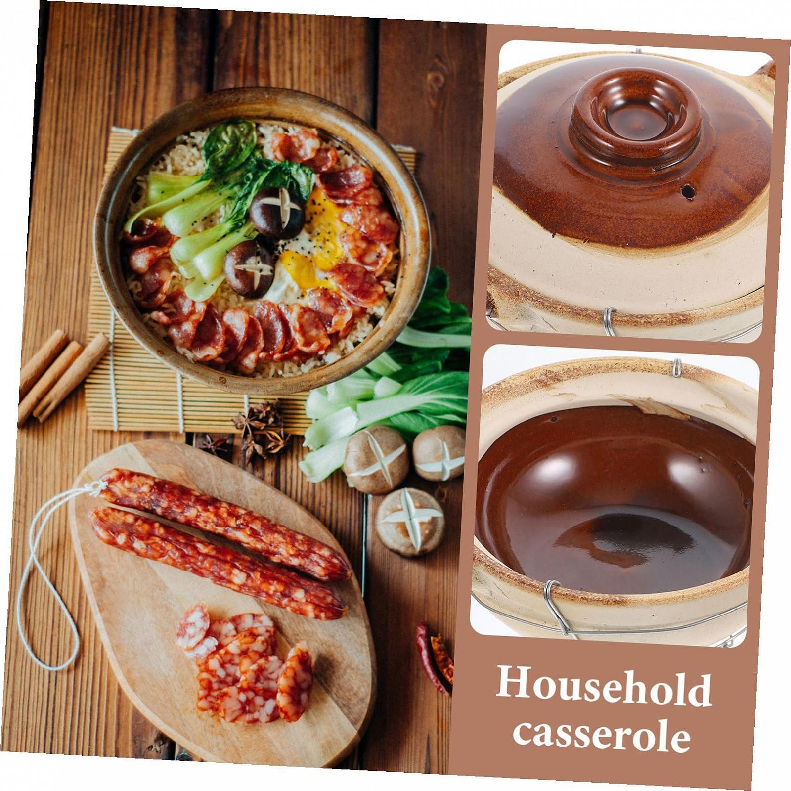 Горшок Toyvian глиняный 0,5 л с ручкой для плиты, фото №4