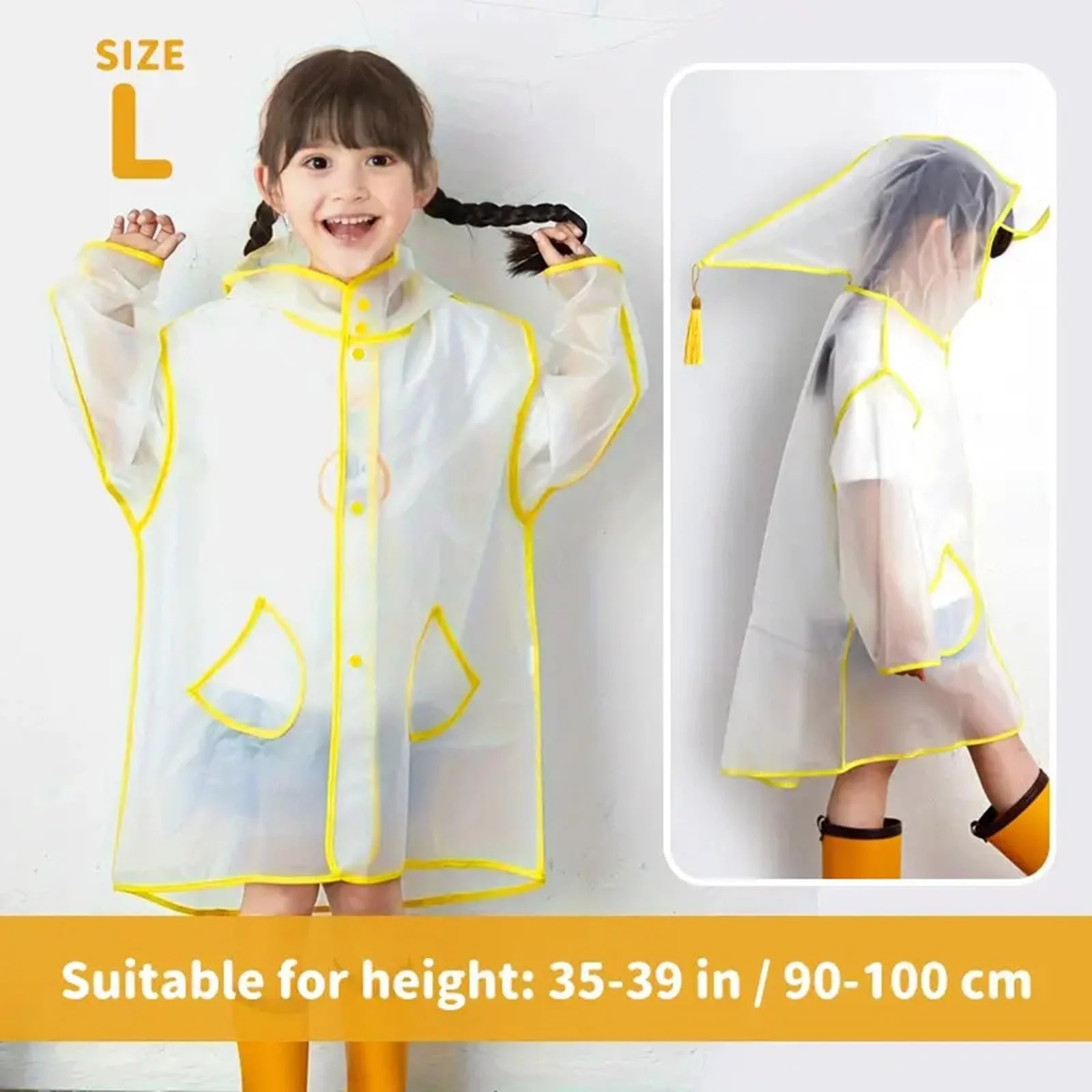 Дощовик Дитячий водонепроникний прозорий, фото №5