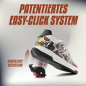 Кроссовки на колесах BREEZY ROLLERS для детей, детские роликовые кроссовки, от детской уличной обуви до роликовых коньков за несколько секунд, запатентованная система Click synthetic.ua - Фото 1