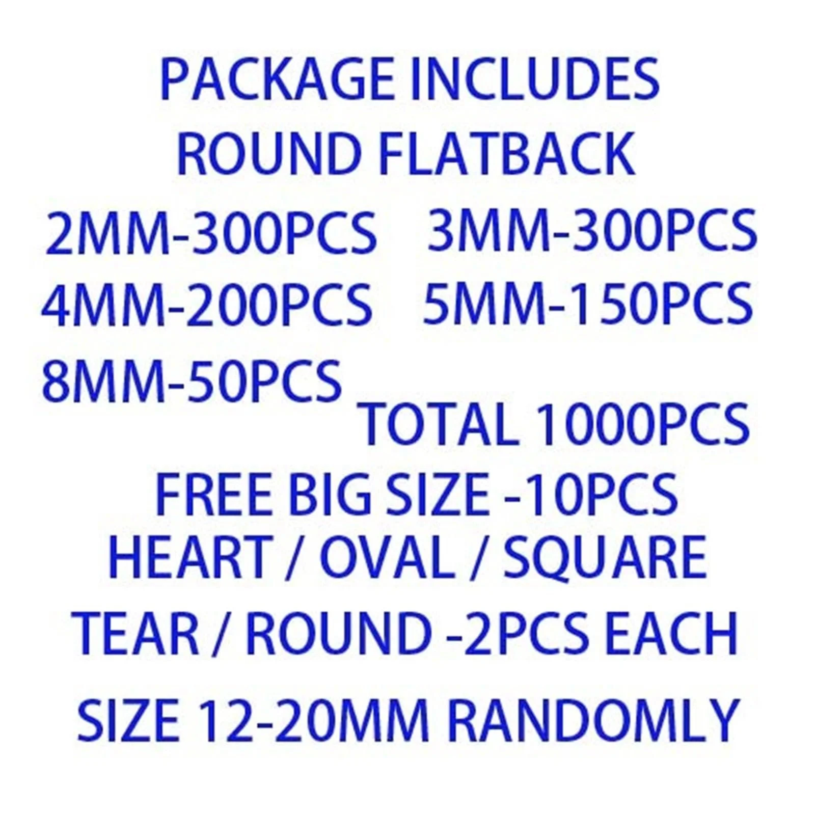 Стрази Круглі Акрилові Чорні Різних Розмірів Плоскі Без термофіксації Кристали для дизайну нігтів, фото №5