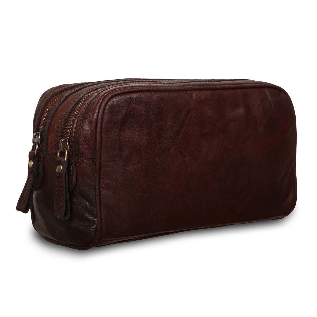 Несесер чоловічої шкіряної косметики чоловіча Ashwood G37 BRANDY бренди, фото №3