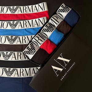 Труси чоловічі боксери Emporio Armani набір 5 штук різних кольорів synthetic.ua - Фото 1
