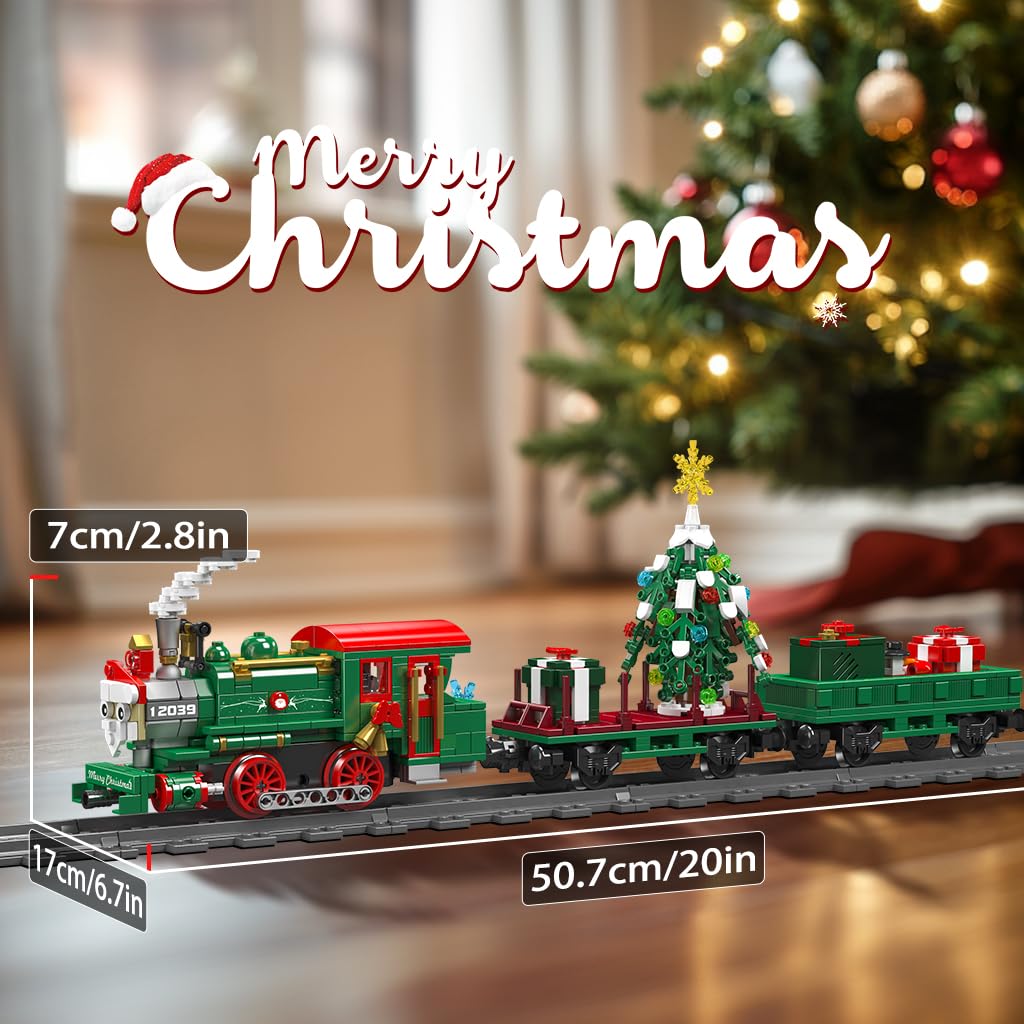Набір конструктор Mould King 12039 Festive Christmas Train з дистанційним керуванням 922 деталей, фото №6