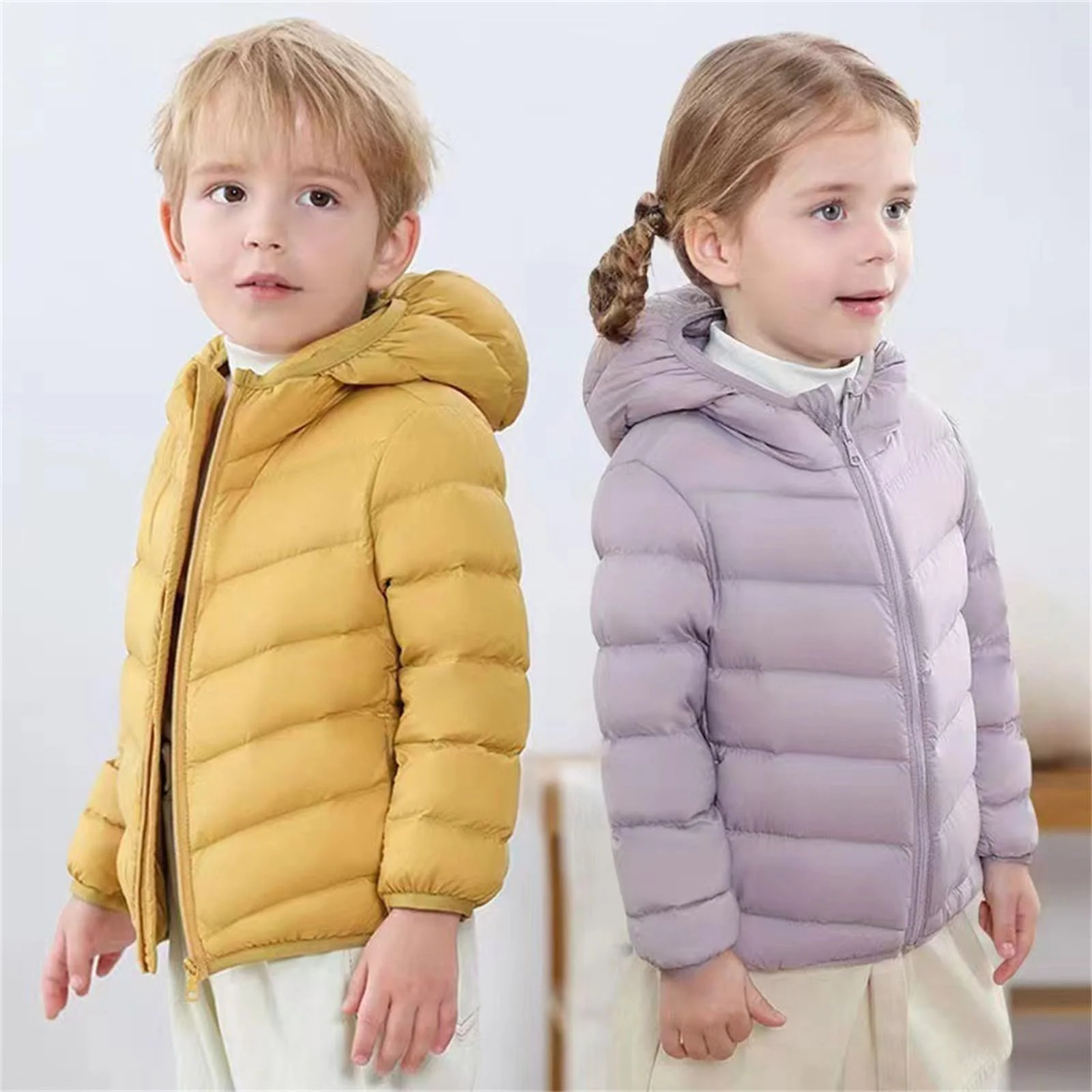 Зимова Куртка Mjjsk для дітей хлопчиків дівчаток з капюшоном, фото №6