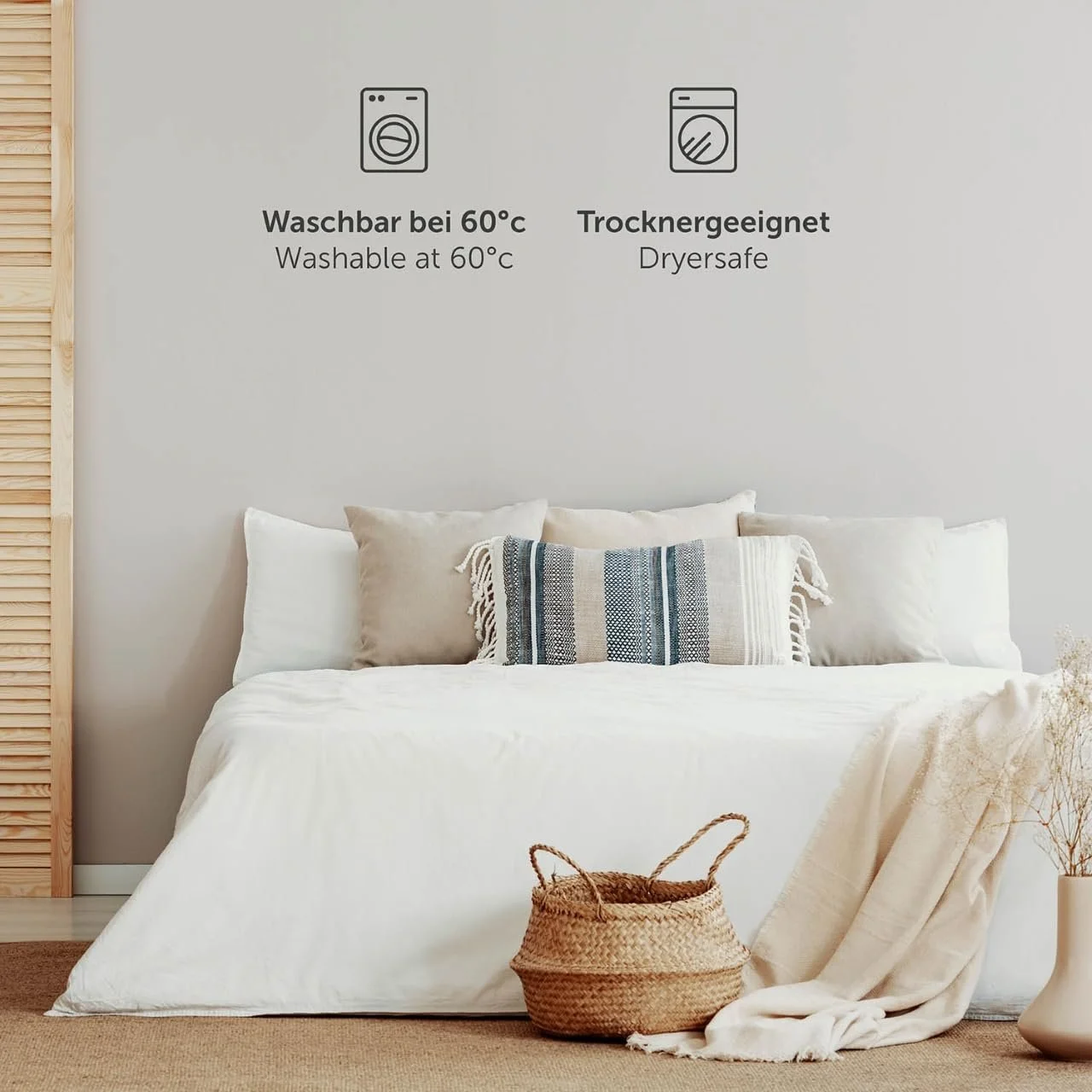 Простирадло на гумці Terry Blumtal 180 x 200 см Сірий, фото №7 Простирадло на гумці Terry Blumtal 180 x 200 см Сірий, фото №7