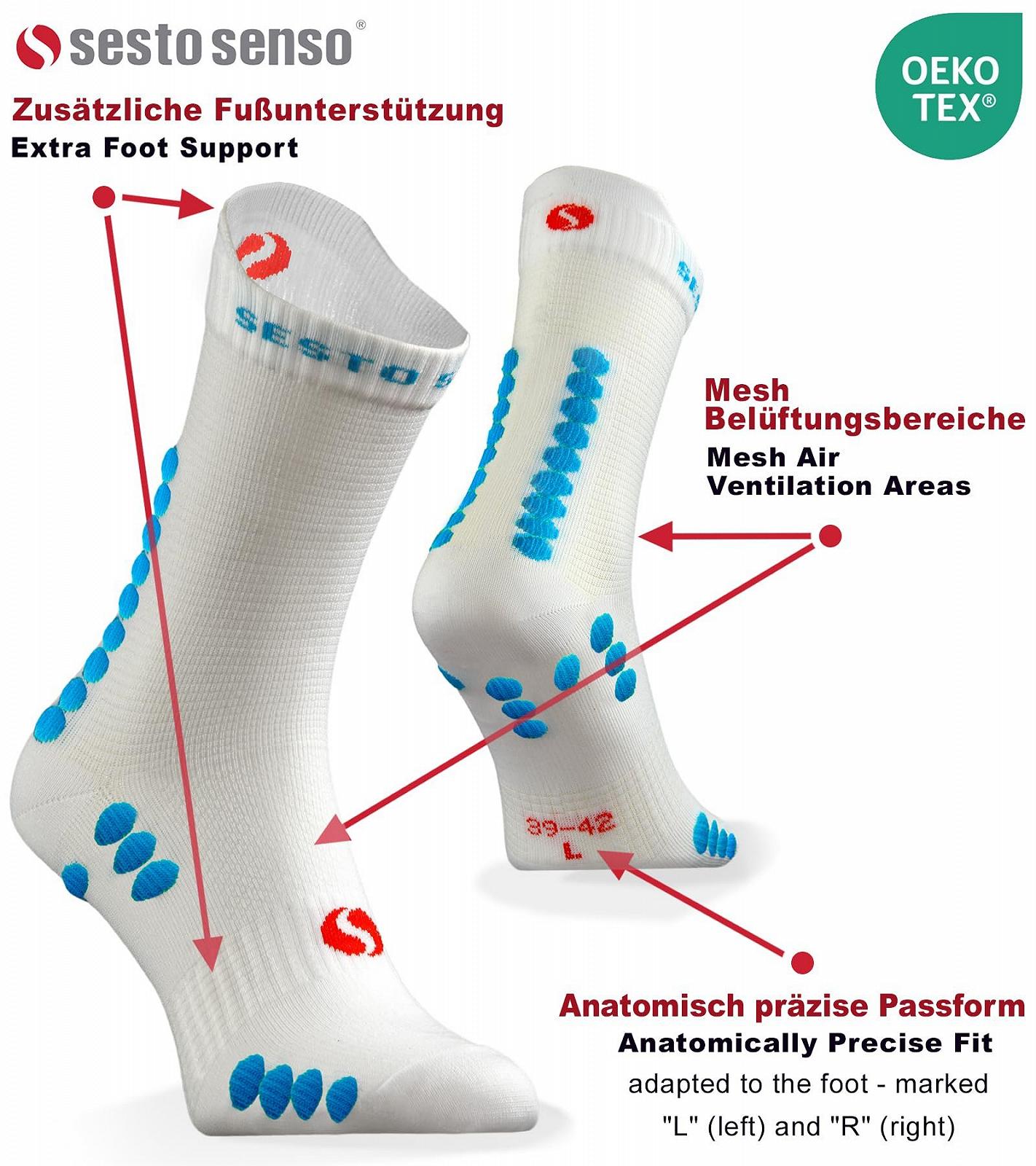 Спортивные носки Sesto Senso (3 пары) для мужчин и женщин, разноцветные, для бега, носки до икр, водоотталкивающие, фото №3