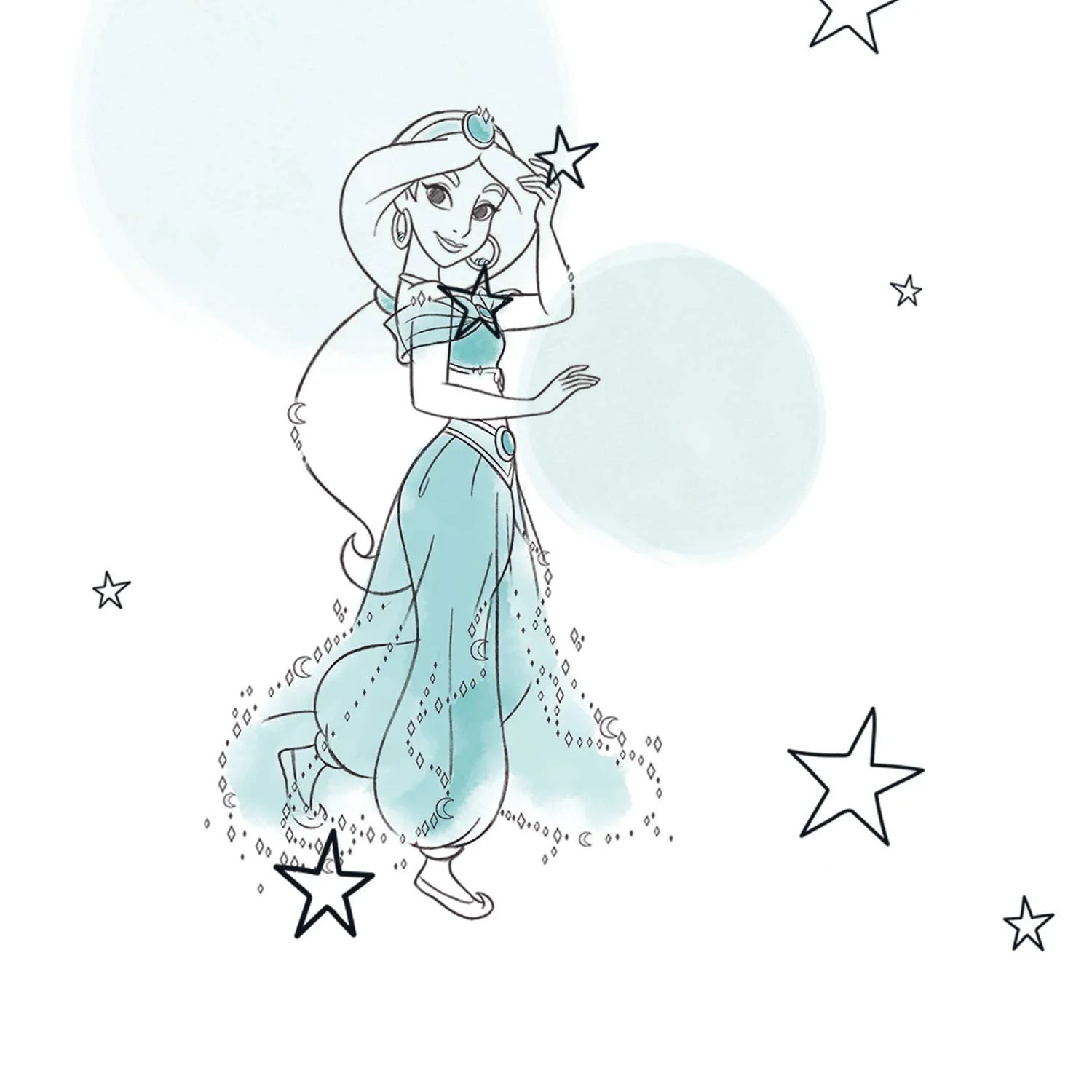 Флізелінові шпалери Komar Disney Princess Pretty Pastel 1 рулон 10.05 x 0.53 м Різнокольорові, фото №4