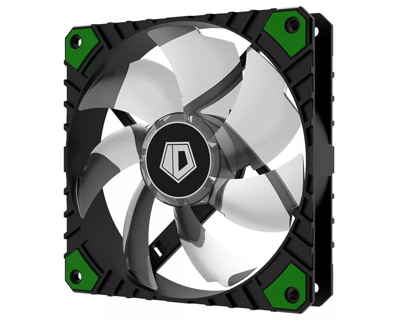 Вентилятор ID-Cooling WF-12025-XT-G, 120х120х25мм 4pin PWM черный с белым, фото №2