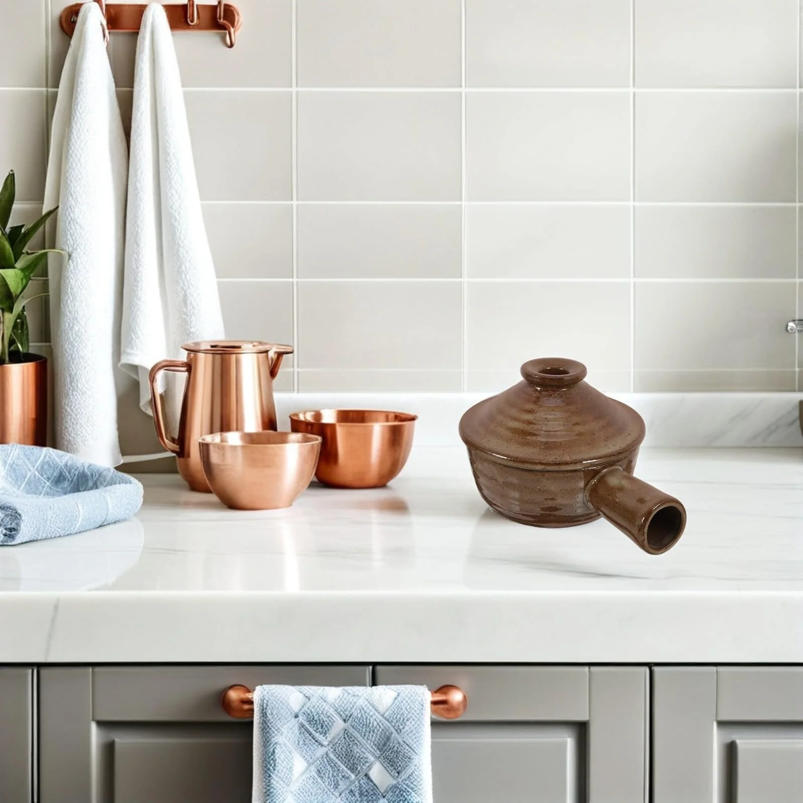 Набор кастрюль GALPADA 2 шт керамические для микроволновой печи с крышкой, фото №6