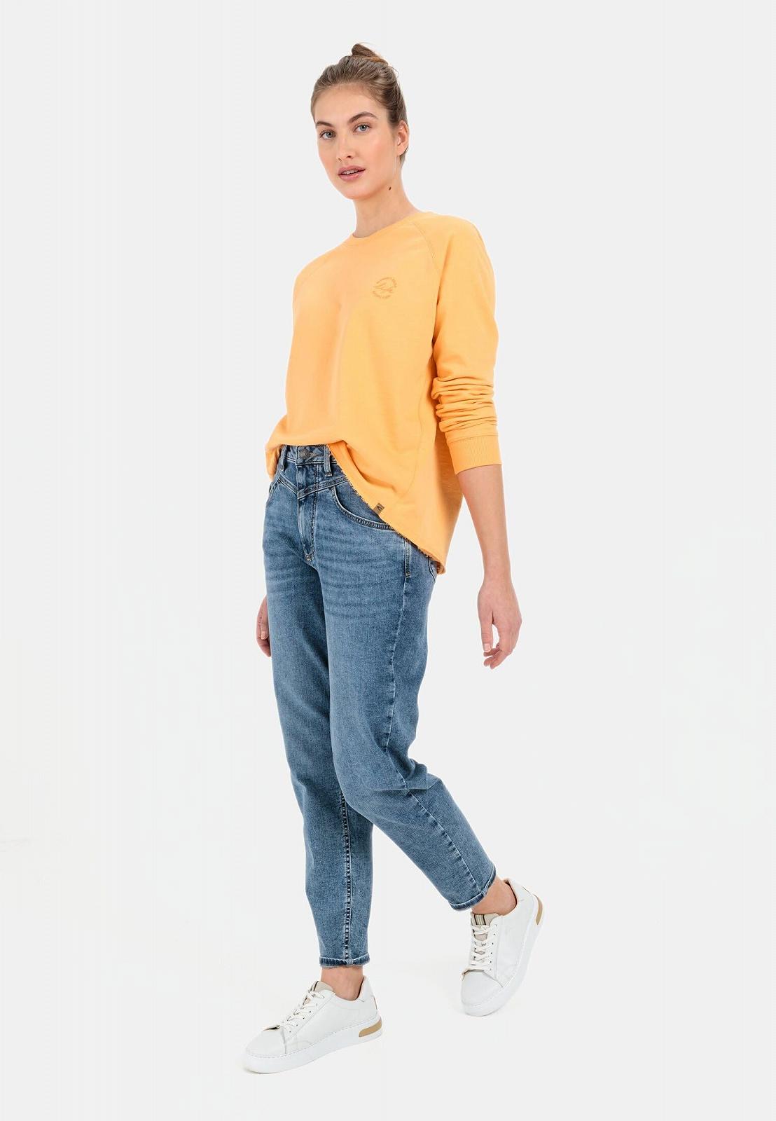 Женский свитшот camel active с круглым вырезом и тональным резиновым принтом, фото №4