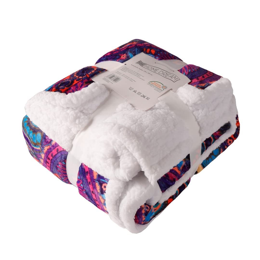 Покривало HOME DREAM Colourful Paisley, покривало, Покривало для дивану, Покривало шерпа, 150 x 200 см, фото №7 Покривало HOME DREAM Colourful Paisley, покривало, Покривало для дивану, Покривало шерпа, 150 x 200 см, фото №7