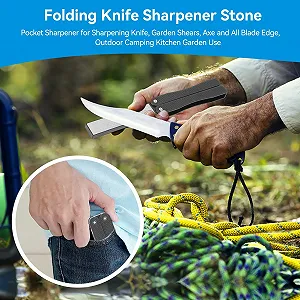 Точилка для ножів алмазна двостороння 400/600 складана кишенькова Black synthetic.ua - Фото 1