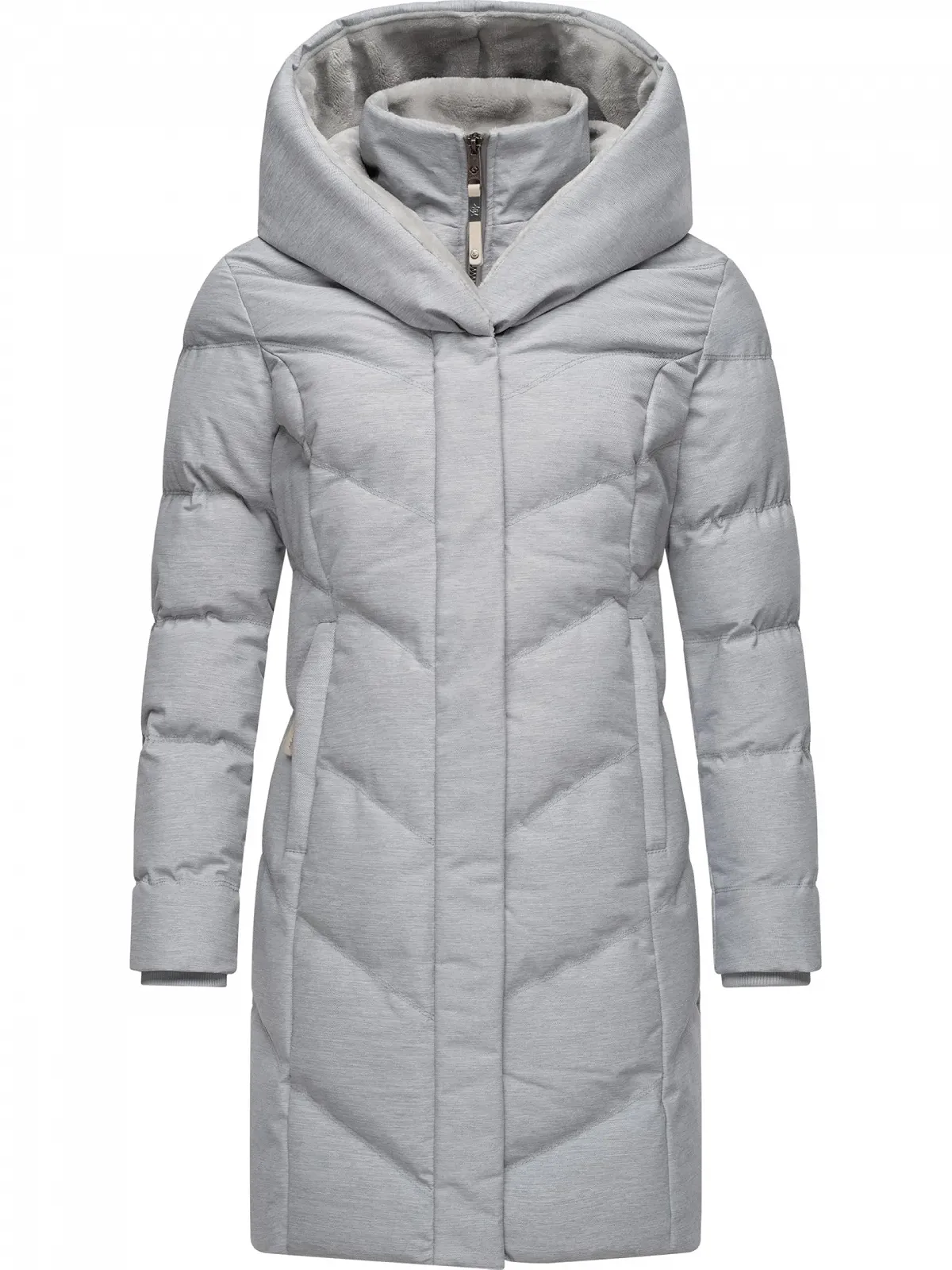 Пальто зимнее Ragwear Natalka Cosy Женское Водонепроницаемое, дышащее, стеганое, длинное, с капюшоном и высоким воротником из флиса, фото №4