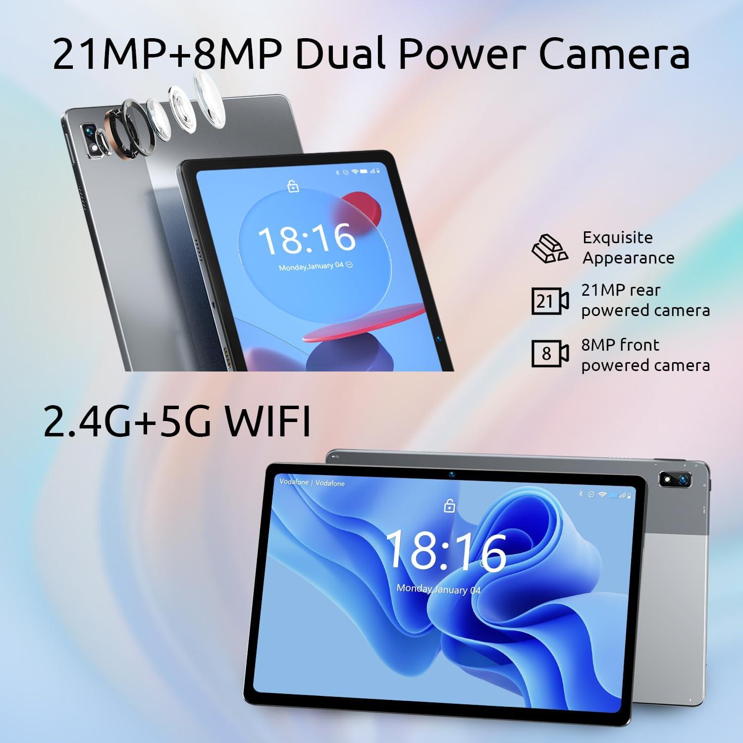 Планшет 10.4" BMAX I11 Plus 8+8/128GB 4G 2-SIM 8 ядер Android 12 6600mAh Grey, фото №6