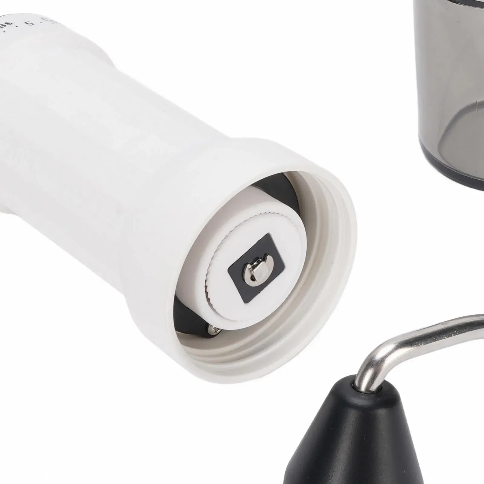 Ручна кавомолка з 40 налаштуваннями помелу, керамічні жорна, для дому, офісу, подорожей, кемпінгу White, фото №9