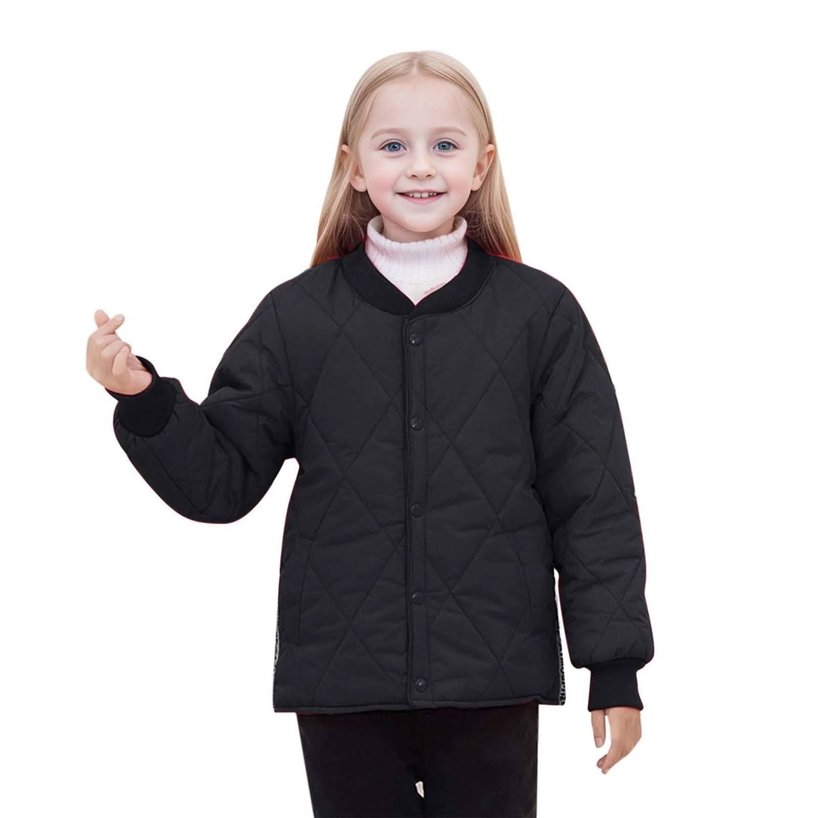 Зимняя куртка для девочек и мальчиков, утепленная, теплая, детская куртка, флисовая однотонная зимняя куртка-бомбер для детей, ветрозащитная, дышащая, ветронепродуваемая, фото №1