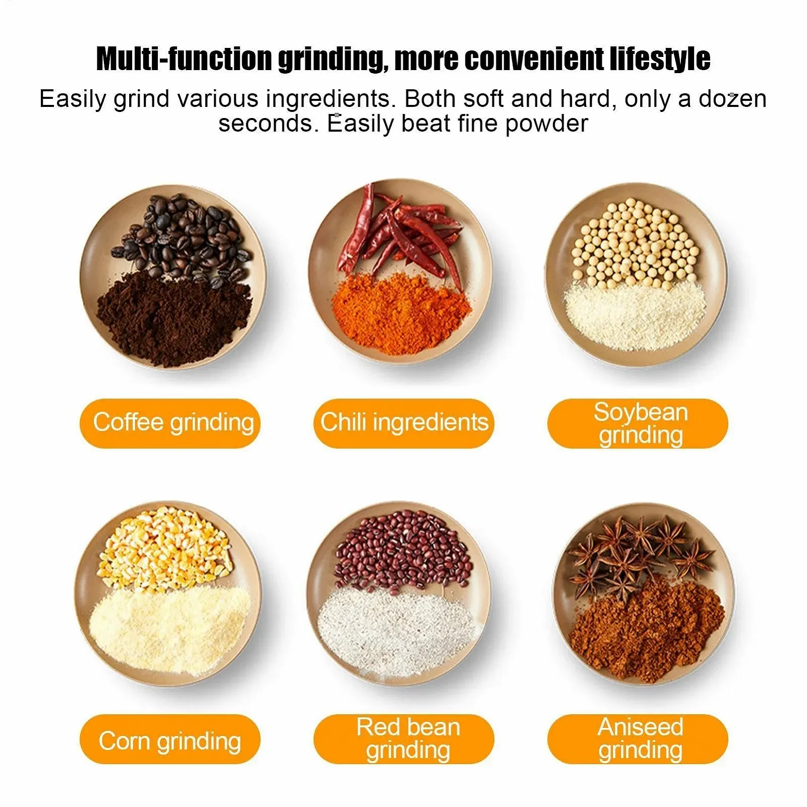 Электрическая кофемолка, Измельчитель из нержавеющей стали, Электрическая, фото №4 Электрическая кофемолка, Измельчитель из нержавеющей стали, Электрическая, фото №4