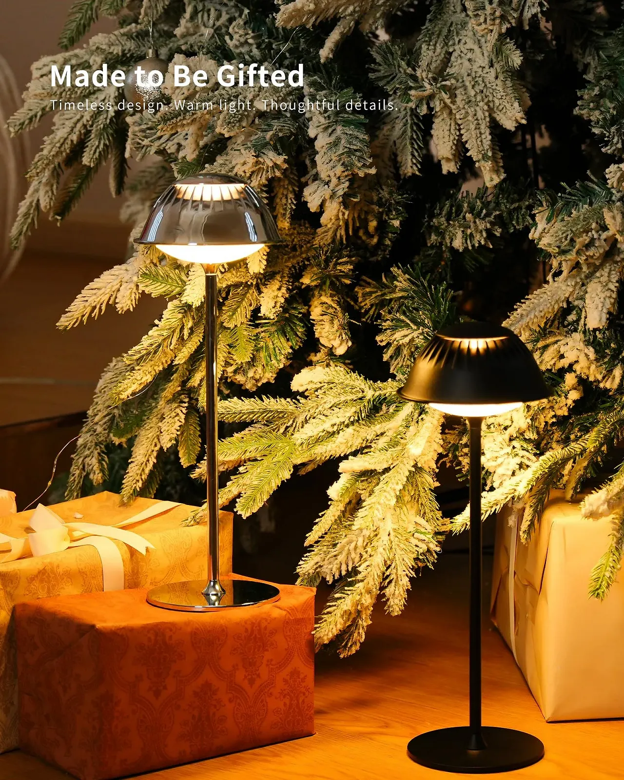 Настільна лампа LuminexDesigns Ретро акумуляторна 2 шт. Чорний, фото №8