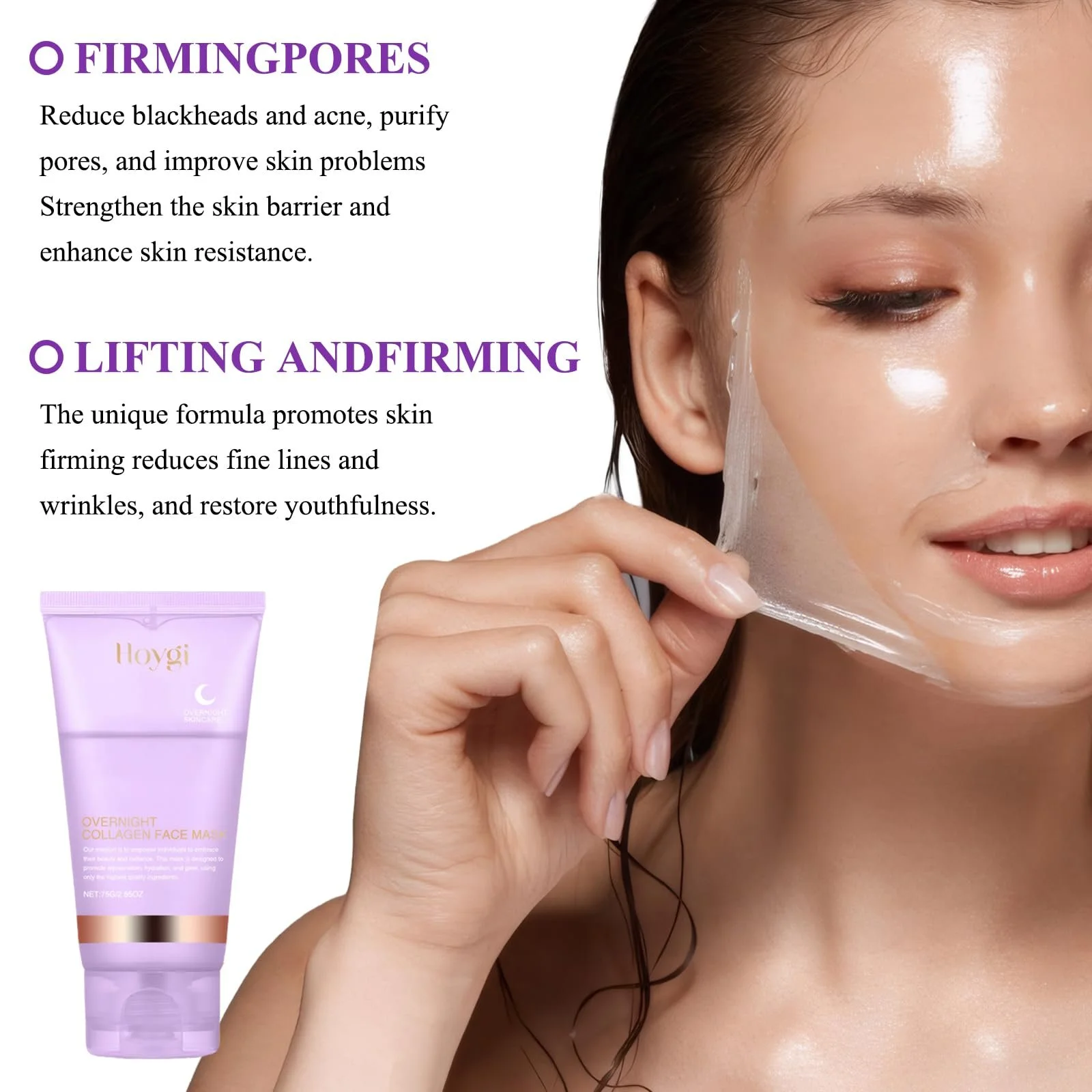 Маска Колагенова Нічна Обгортаюча Маска з Колагеном та Масажною Паличкою, фото №6