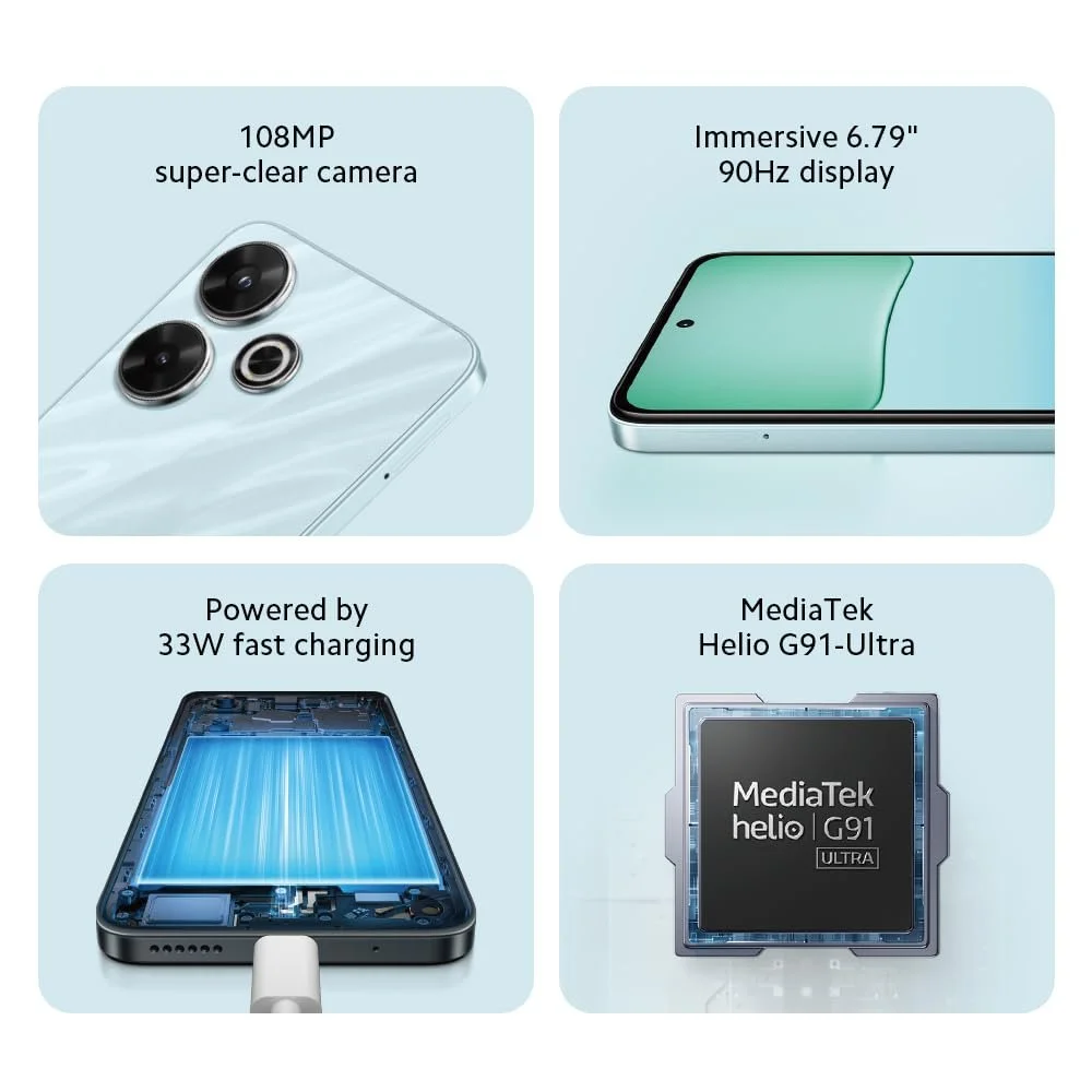 Смартфон Redmi 13 8GB 256GB 6.79" 108 Мп 5030 мАч Синий, фото №4