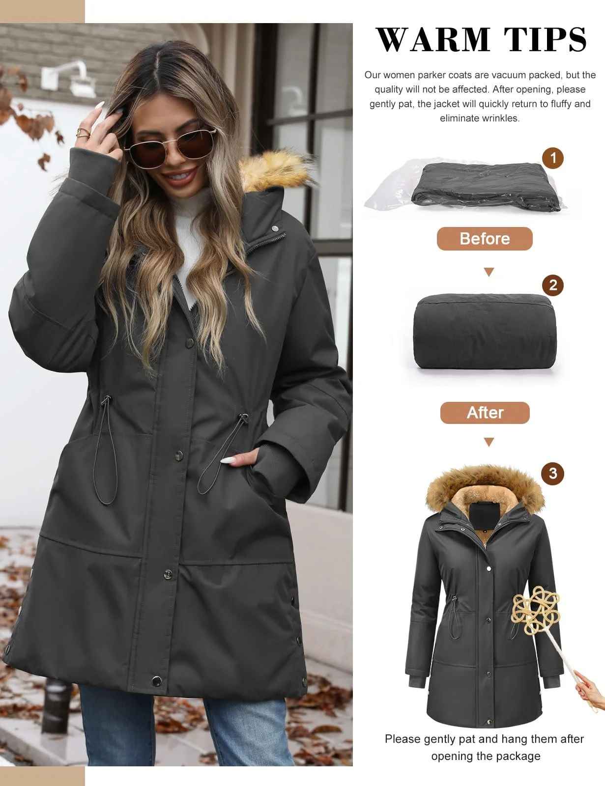 Жіноча зимова парка Vijamiy Тепла, фото №7