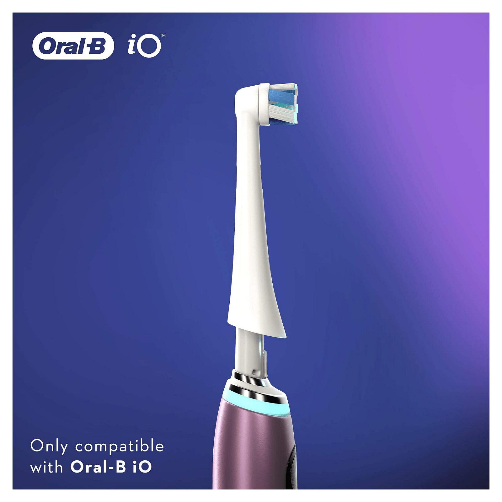 Электрическая зубная щетка Oral-B iO Series 4, матовый черный/белый и сменные насадки iO Ultimate Cleaning, упаковка из 4 штук, фото №7