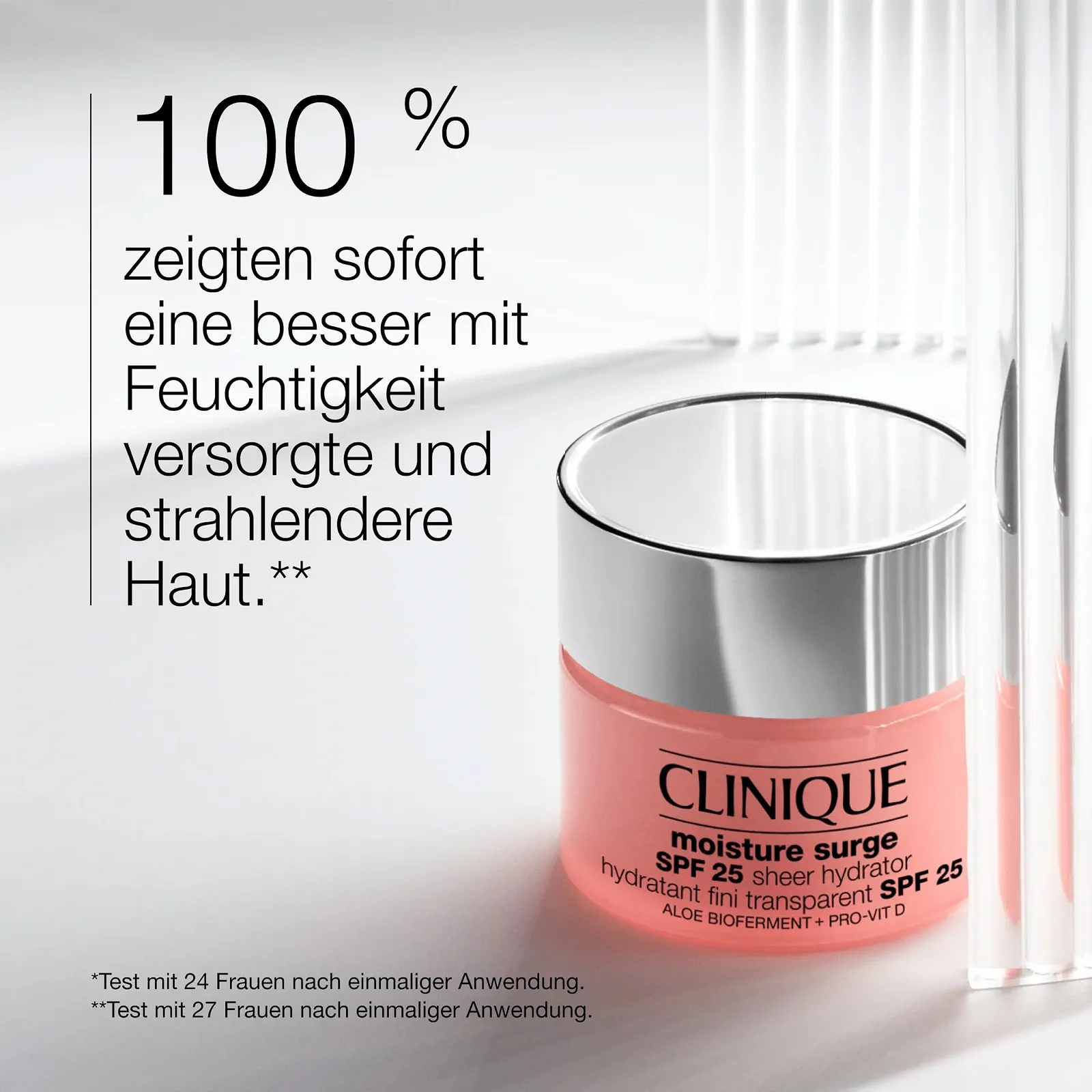 Денний крем Clinique Moisture Surge™ SPF 25 Sheer Hydrator зволожувальний з гіалуроновою кислотою та алое вера, фото №2 Денний крем Clinique Moisture Surge™ SPF 25 Sheer Hydrator зволожувальний з гіалуроновою кислотою та алое вера, фото №2