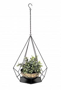 Підвісний кошик DanDiBo 96095 L металевий настінний з горщиком 76 см Чорний/Сріблястий - Фото 1