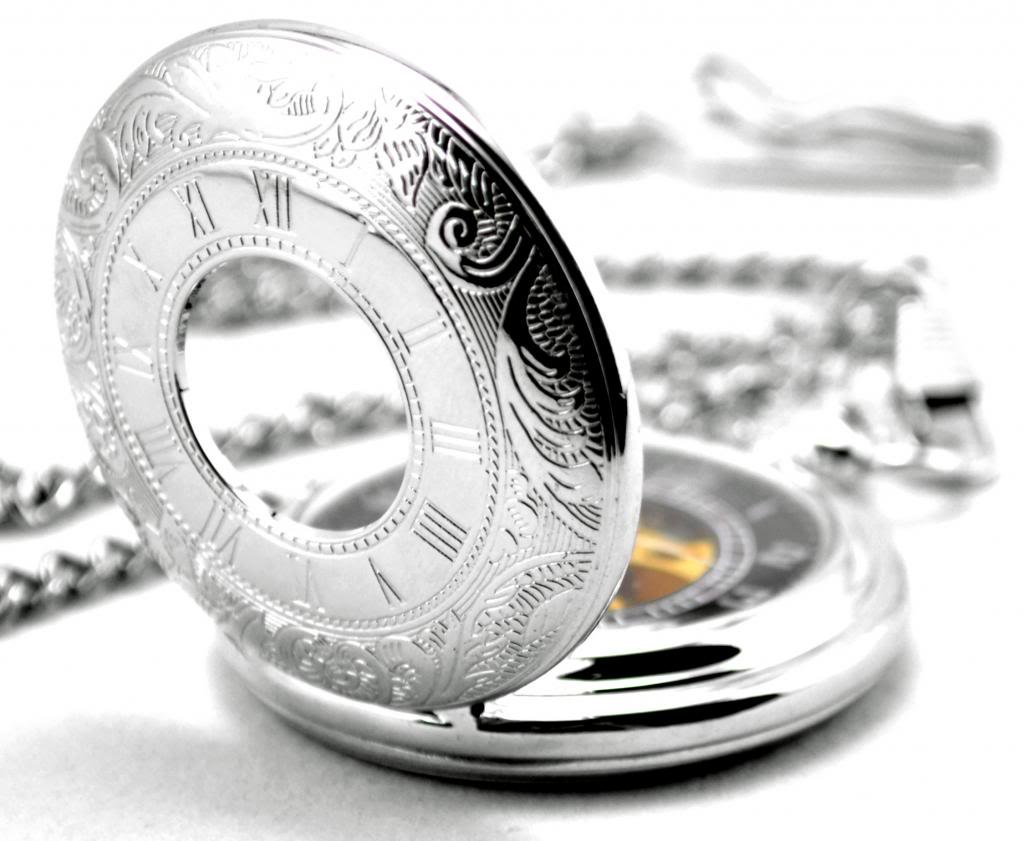 Механічний годинник Infinite U Dual Time Display Hollow Skeleton Steel Hand Wind Pocket Silver, фото №4