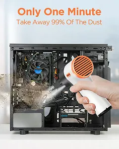 Електрична повітродувка Luccea з 5 насадками 3 режими швидкості USB-C synthetic.ua - Фото 1