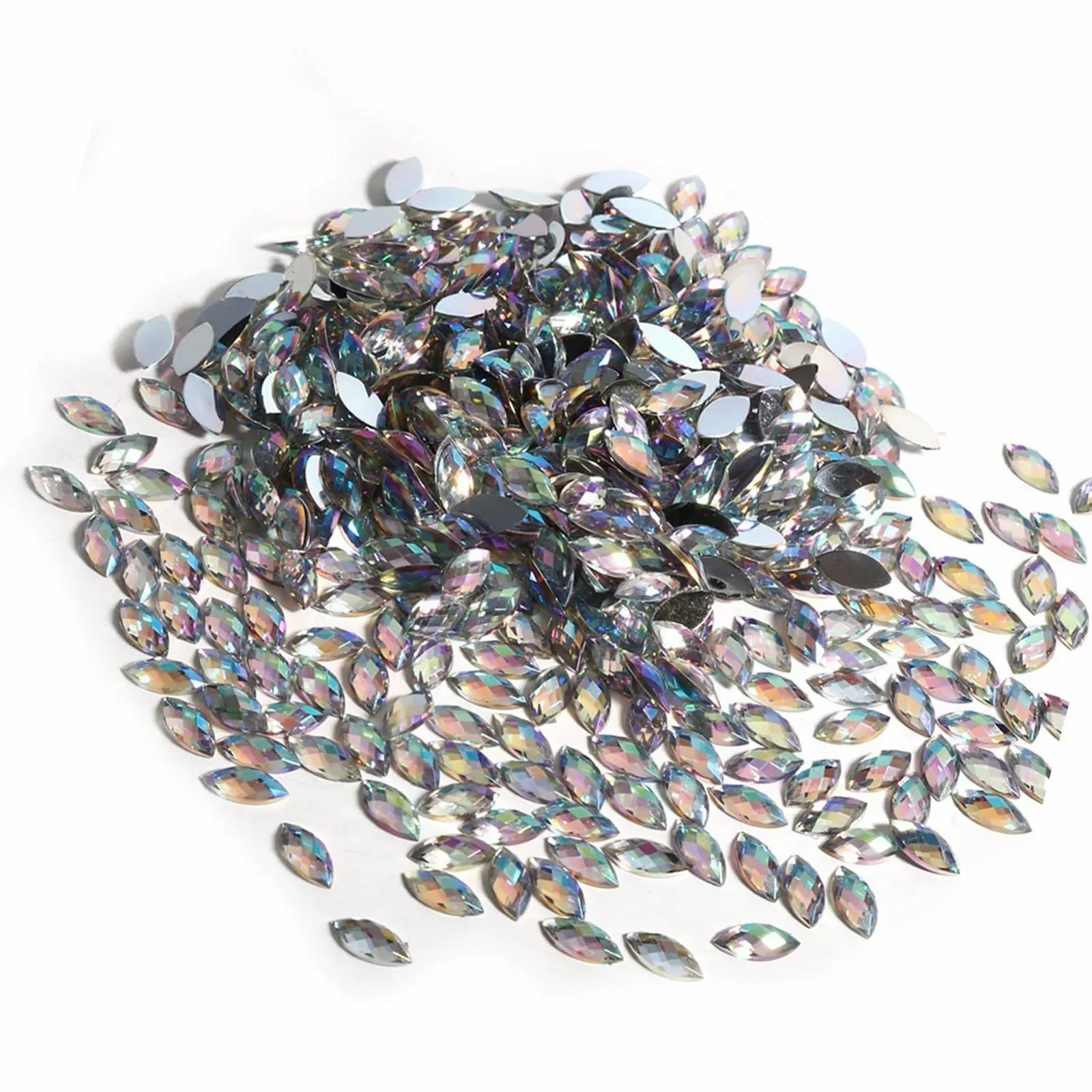 Стрази Плоскі 7x15мм WHITE, 500 шт, фото №5